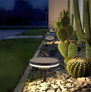 Modern Solar-powered LED Garden Ground Lights with Die Casting Aluminum IP65 Waterproof ROHS Certified