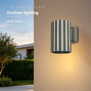 Modern Square Aluminum E26 Waterproof Outdoor Wall-Mounted Lamp IP23 for Garden Lighting