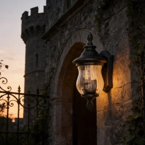 Modern Square Aluminum LED E12 Outdoor Wall Light IP44 Waterproof Durable 5000K Daylight Ra80 1-Year Warranty Black 20-Degree