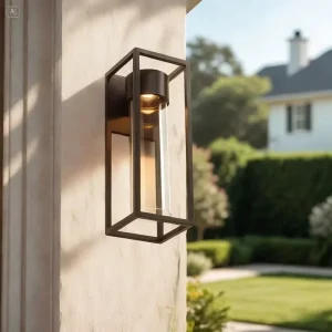 Modern Square Aluminum Waterproof Outdoor Wall Lamp for Courtyard, Garden, Hotel, Villa, or House