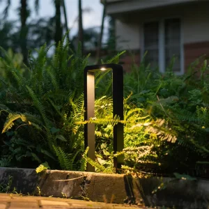 Modern Square Black LED Pillar Light, IP65 Waterproof, Outdoor Garden and Walkway