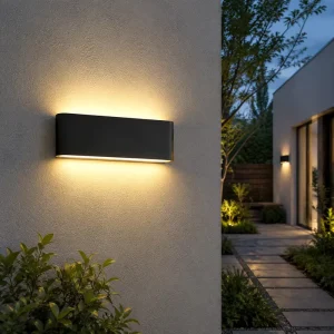 Modern Square IP65 Waterproof Outdoor LED Sconce Lamp with Aluminum Borosilicate Glass and 2 Year Warranty