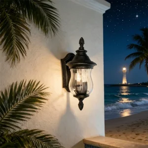 Modern Square LED IP44 Waterproof Durable Aluminum Wall Lamp 5000K Daylight 20 Beam Angle Black Ra80 Outdoor Backyard