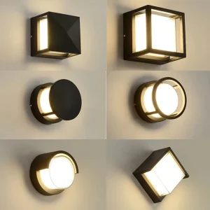 Modern Square LED Outdoor Wall Light IP65 Waterproof Exterior Wall Sconce for Garden Patio Porch