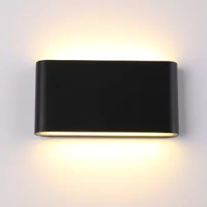 Modern Square Outdoor LED Light Aluminum Wall Mounted Waterproof Wall Lamp for Garden with Up Down Lighting 50000 Hours Lifespan