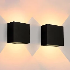 Modern Square Outdoor LED Wall Light Aluminum Die Casting Waterproof IP65 ETL DLC Certified for Outdoor Use