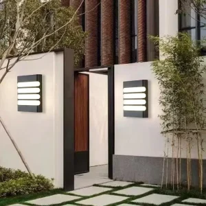 Modern Square Outdoor LED Wall Sconce Waterproof IP65 Garden Aisle Balcony Entryway Light Fixture