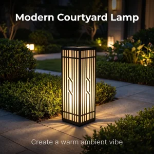 Modern Stainless Steel LED Garden Lamp with Faux Alabaster Shade IP65 Waterproof Outdoor Bollard Light for Landscape Decoration