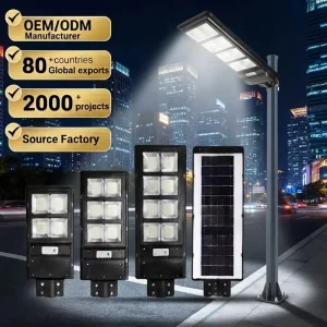 Modern Style ABS Waterproof Outdoor 60W 90W 120W IP65 Integrated All in One LED Solar Street Light