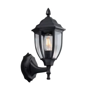 Modern Style Luxury Black Outdoor Decoration LED Lantern Wall Lamp for Garden