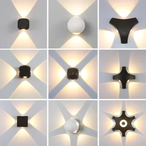 Modern Tri Direction LED Wall Light Waterproof Aluminum Outdoor Decorative Wall Lamp for Villa Porch
