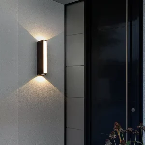 Modern Up Down Outdoor LED Wall Light IP65 Waterproof Long Strip for Garden Door Aisle