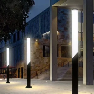 Modern Vertical LED Garden Light IP65 Waterproof Outdoor Pathway Pillar Lamp Villa Courtyard Walkway Landscape Street Lighting