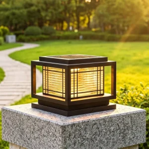 Modern Wall-mounted Solar-Powered Pillar Lights for Villas Courtyard Gates Rural Self-Built Houses IP65