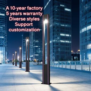 Modern Waterproof IP65 Solar LED Aluminum Garden Bollard Light for Outdoor Landscape, Yards, and Lawns