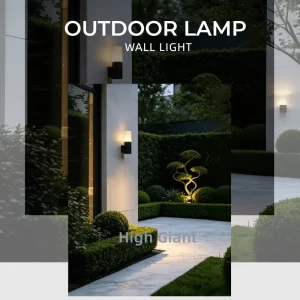 Modern Waterproof Outdoor IP54 Wall Lamp Aluminium 3000K Warm White Villa Entry Porch Gardens Simple Sleek Cylindrical Light