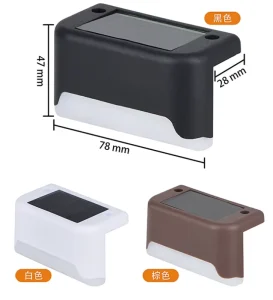 Modern Waterproof Solar Powered LED Lights Motion Sensor IP55 Rated ABS Construction for Outdoor Garden Wall Step Railing Stair