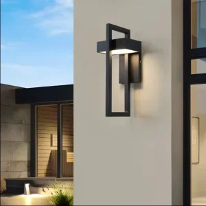 Modern and Fashionable Design IP65 Waterproof Stainless Steel Outdoor Wall Lamp Black Wall Lamp Garden Park Porch Wall Lamp