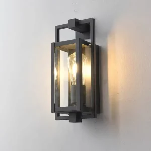 Modern and Stylish IP65 Waterproof Outdoor Wall Lamp Black Suitable for Garden Park Porch Street Porch Wall Lamp