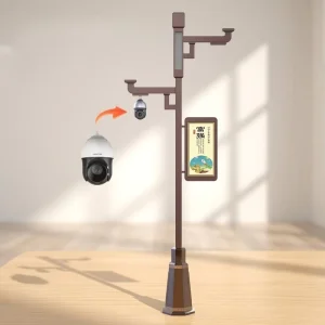 Modular 5G Smart Street Light Pole for Parks Supporting Communication Equipment and Environmental Sensors