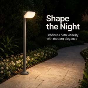 Modular Lamp Head Soft Non-glare Simple Installation 12W 80cm LED Bollard Light for Residential Community Public Lawn