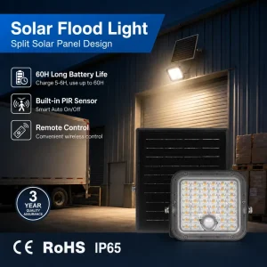 Monocrystalline Silicon Solar Panels LED Outdoor Solar Flood Lights