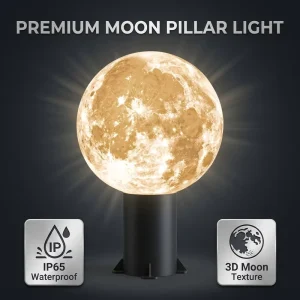 Moon Lamp Solar Pillar Light Landscape Courtyard Wall Lamp Villa Garden Residential Area Outdoor Decorative