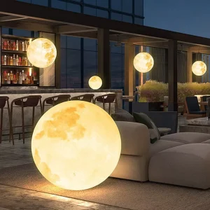 Moonlight Solar Powered LED Floor Lamp IP65 Waterproof for Outdoor Garden Courtyard Landscape Decoration
