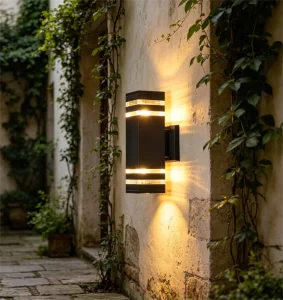 Morden Outdoor Wall Lantern Black Garden E27 ABS Wall Light Interior Exterior Outdoor Fixture Garden Led Wall Lamp