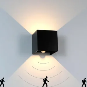 Motion Sensor 12W LED Wall Light Outdoor Waterproof IP65 Porch Garden Wall Lamp Decoration Lighting