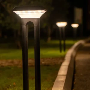 Motion Sensor IP65 Die-cast Aluminum PC 10W Solar Powered Garden Path Lights Solar Lawn Bollard Light