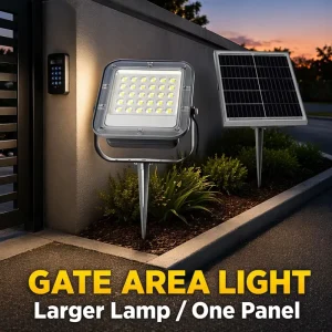 Motion Sensor Solar LED Flood Light Outdoor Adjustable U Bracket Wall Pole Mount for Billboard Airport Port Parking Lot