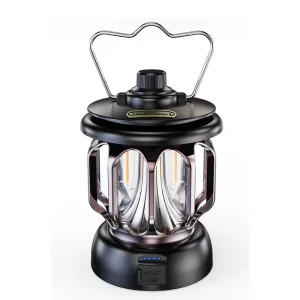 Multi-Function Iron and ABS Rechargeable LED Camping Lantern with USB Power