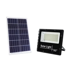 Multi-Function Outdoor Solar LED Flood Light ABS 60W 6000K Daylight IP65 Garden Warehouse CRI 70 10-15hr Lighting