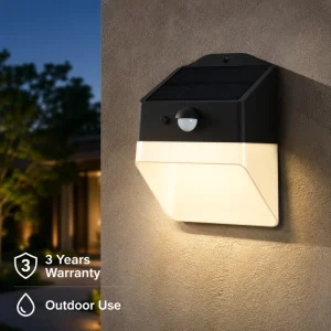 Multi-Function Solar LED Wall Lights PC Housing with PIR Sensor Outdoor IP65 Waterproof for Wall Garden Fence