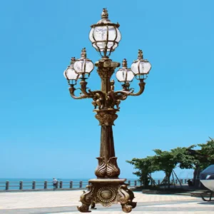 Multi-Head Garden Lamp Decorative Patio Lawn Post Lantern Sculpture Pillar Light Landscape Lighting