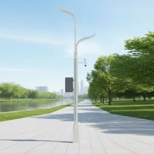 Multi functional 5G Smart Iron Street Light Integrated Intelligent Light Pole Monitoring Camera LED Display Hot Dip Galvanized