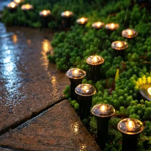 Multi-head Wired Ground Spike Spot Lights Waterproof Landscape Stake Lamp Outdoor Garden Walkway Solar Light