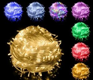 Multicolor Outdoor IP44 Garden Lights Landscape Yard Patio Holiday Warm White Connectable Decorative LED String Lights