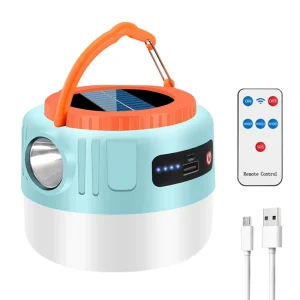 Multifunction Portable USB Camping Lamp Outdoor Lantern Solar Emergency Light Rechargeable with Power Bank