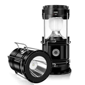 Multifunction Retractable LED Camping Lantern, USB Rechargeable Portable Handheld Tent Light and Flashlight