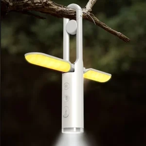 Multifunctional Outdoor Rechargeable Camping Lantern with SOS, Hanging Tent Lamp and Long-Range Flashlight