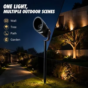 Multiple Outdoor Scenes Adjustable Directional Wall Tree Path Garden Soil Grass Installation 7W LED Spike Light