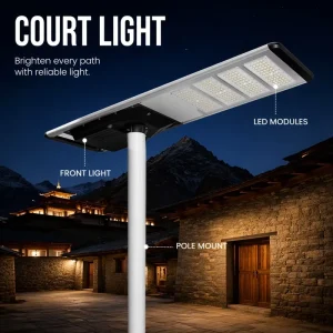 Municipal Road 400W Solar Street Light LiFePO4 Battery 170lm/W Aluminum Integrated LED Road Lamp for Public Street