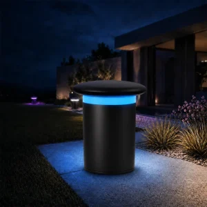 Mushroom Bollard Light IP65 Waterproof RGBW 18W DC24V Smart APP WiFi Aluminum Outdoor Yard Lawn