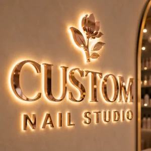 Nail Salon Custom Backlit Stainless Steel Aluminum Alloy Channel Letters for Shop Decoration