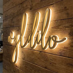 Names LED Sign Metal Backlit Sign Backlit Custom Interior Signs 3D Logo Sign Shop Sign Outdoor Illuminated Letter