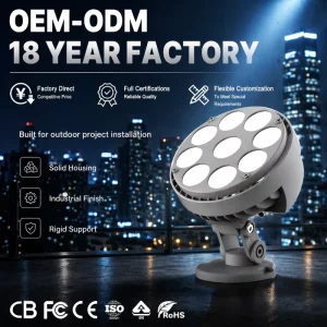 Narrow Beam Long Distance 30W Architectural Outdoor Spotlight IP65 Waterproof Led Flood Light