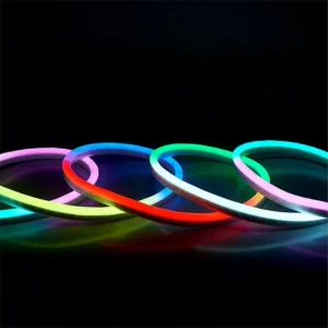 Narrow Flexible PVC Rope Tube IP66 Waterproof Art Deco Landscape LED Neon Light SMD5050 160 Degree Beam Angle Dimmable 3000-7000K