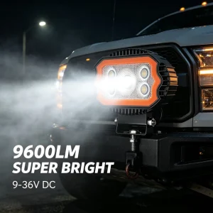 New Arrival Waterproof LED Light Bar Pods for Night Fishing Camping Boat Yacht 16W 9600LM Ellipse Flood Beam Work Light